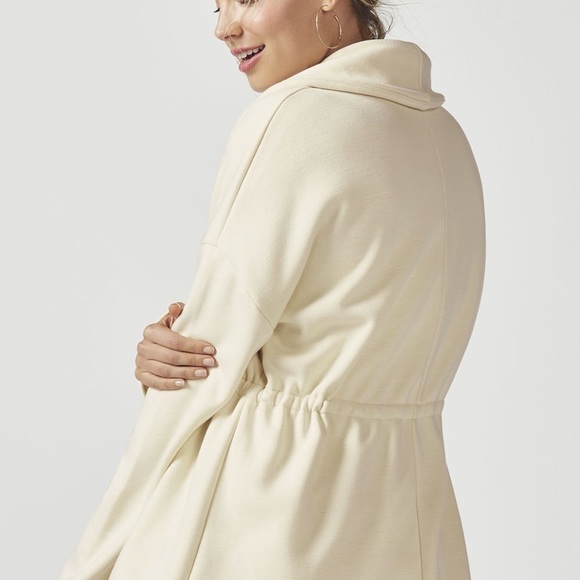 Fabletics Sage Coat In Oatmeal - Picture 3 of 8